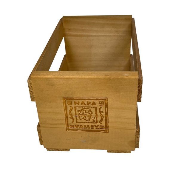 Napa Valley Other - Napa Valley Single row 10x6x6” wooden disk crate square label